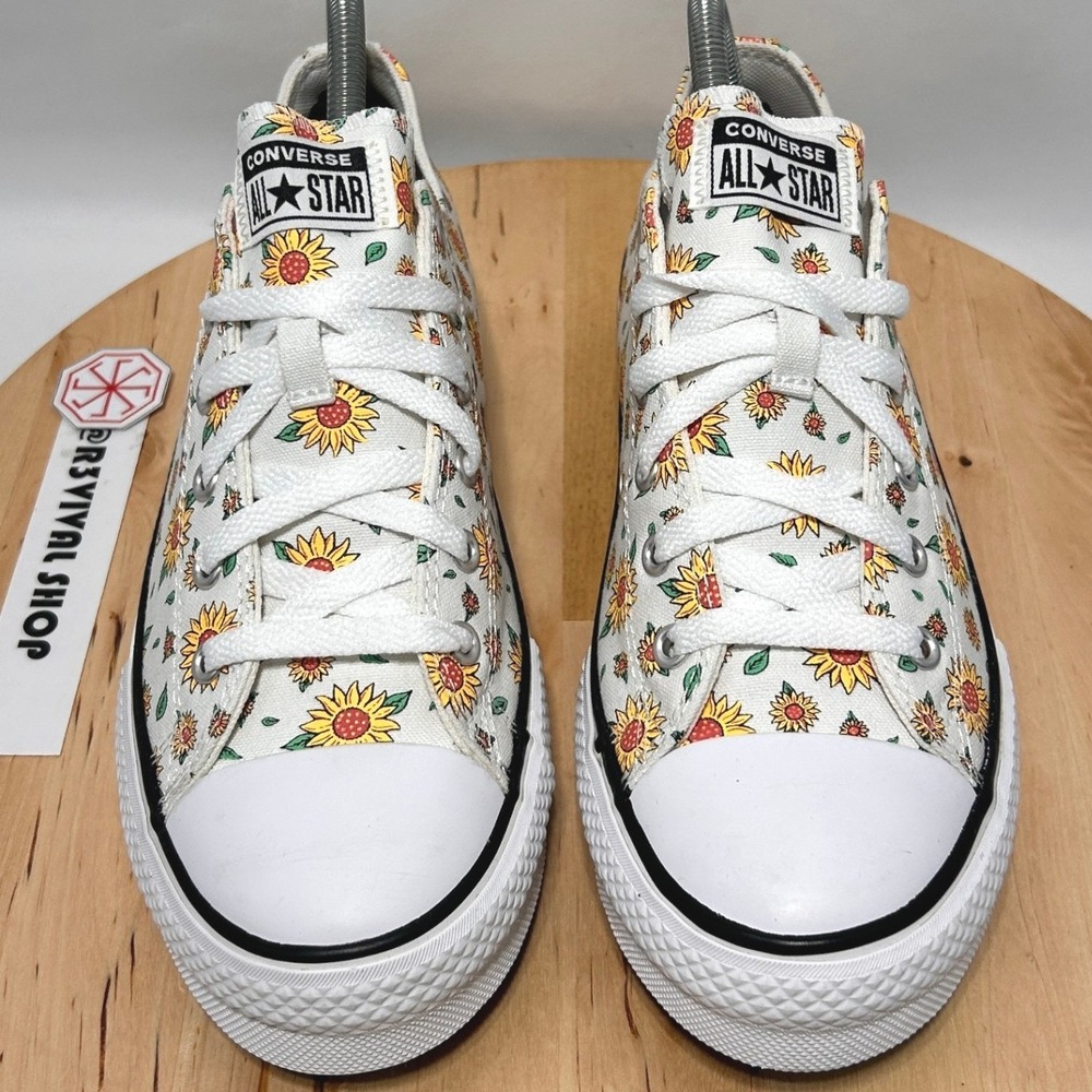 Converse Chuck Taylor All Star EVA Platform Low GS Sunflower Junior Sneakers - 6 - Picture 3 of 10